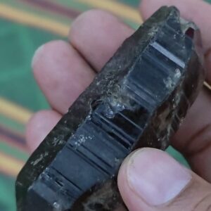 natural black quartz / tourmaline