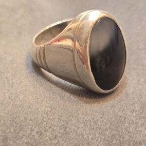 vintage agate silver ring